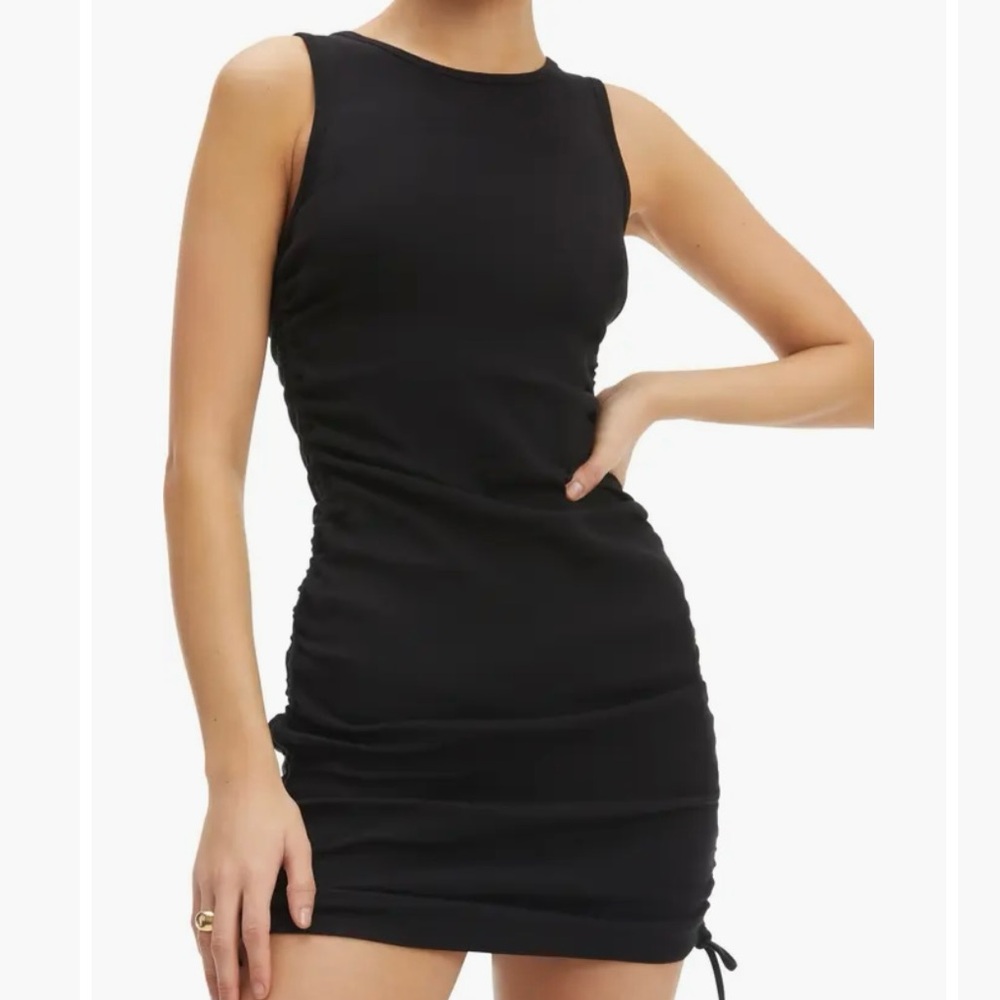 NWT Good American ruched tank dress